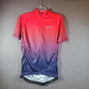 ROTTO Cycling Jersey Mens Bike Shirt Short Sleeve Red Blue Small NWOT